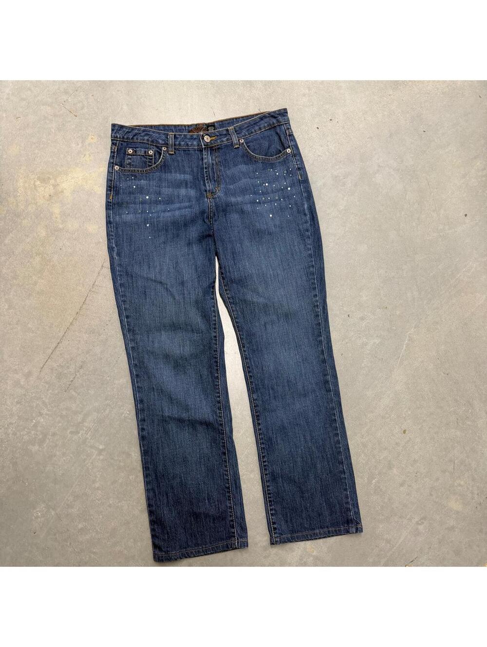 Y2K YMI Jeanswear Womens Size 9 Jeans Y2K Low Rise Bootcut Flare Dark Wash Denim